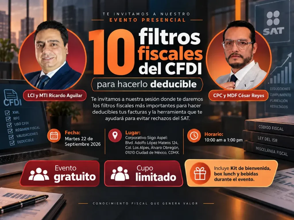 10 filtros fiscales del CFDI para hacerlo deducible con consultrain